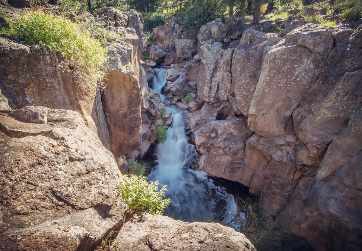 Waterfall in a desert canyon